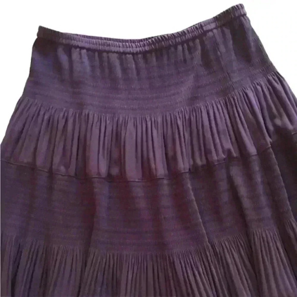 Apostrophe Beautiful dark plum/ purple boho tiered skirt Size 14/16 . EUC. - Picture 2 of 7